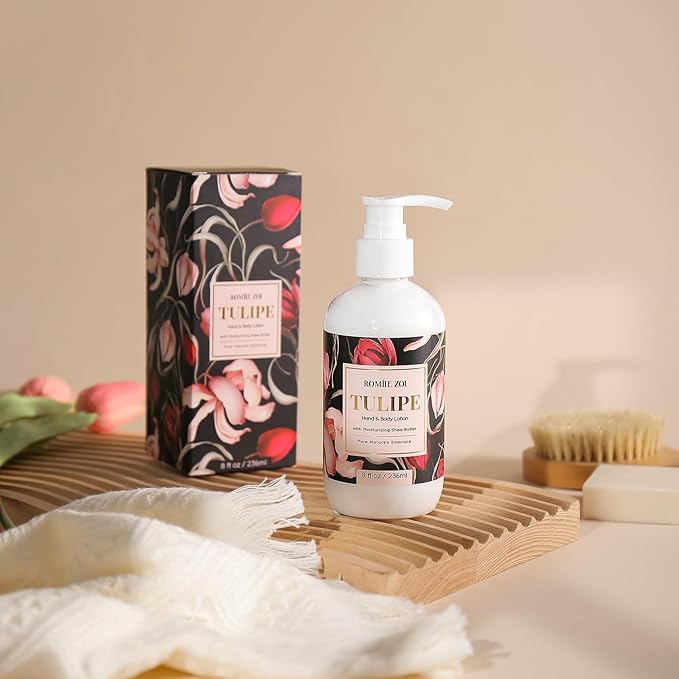 ROMIIE ZOI Daily Hand & Body Lotion with Moisturizing Shea Butter for All Skin Type- Tulipure - 236 ML / 8 FL OZ
