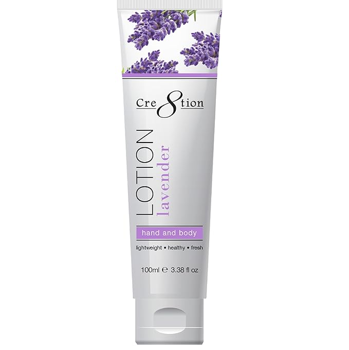 Cre8tion Spa Lavender Hand & Body Lotion, Luxurious Lightweight Moisturizer for Silky, Smooth Skin, 3.3 Fl Oz