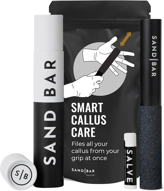 SandBar Callus Remover File for Hands - Durable Aluminum Tool for Callus Care and Dead Skin Removal - Includes Nourishing Salve - Ideal for Athletes, Climbers, and Gym Enthusiasts