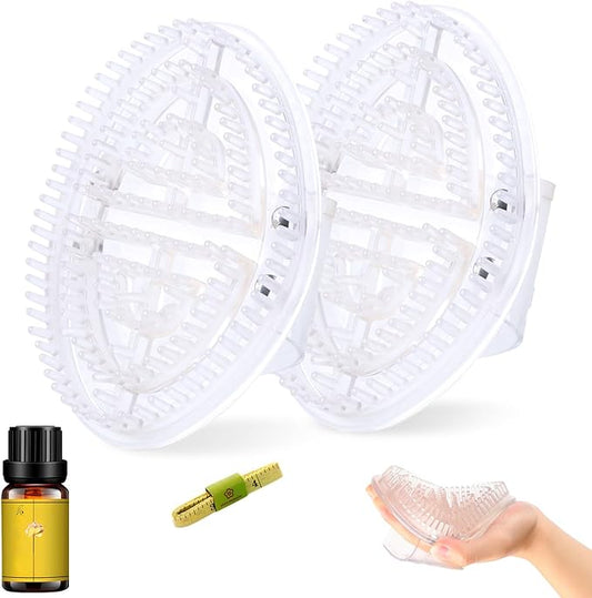2Pcs Meridian Brush Massage Body Brush,2026 Upgraded Meridian Massage Brushes with 10 ML Essential Oil,Full Body Relaxation Cellulite Massager Brushes for Arms,Belly,Back,Legs