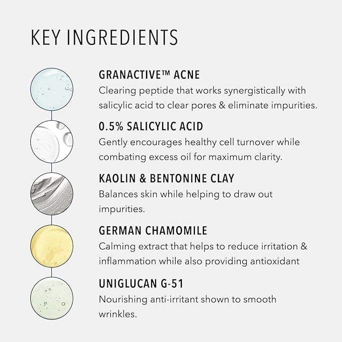 HydroPeptide Purifying Facial Cleanser, Pore-Perfecting Face Wash Absorbs & Balances Natural Oils, 6.76 Ounce