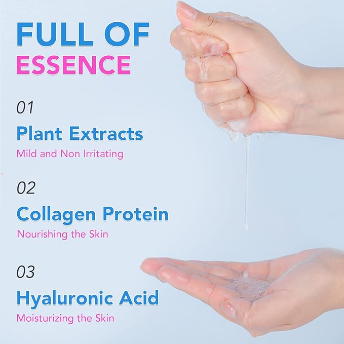 48 Packs Collagen Sheet Facial Masks,Plant Extract and Sodium Hyaluronate,Effective Care for All Skin Types,Skincare Spa Korean Face Mask