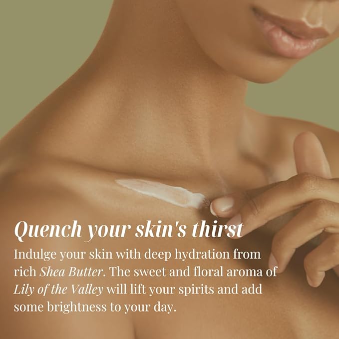 AAA by Somerset European Made Shea Butter Body Cream, Lily of the Valley, 2 Fl Oz