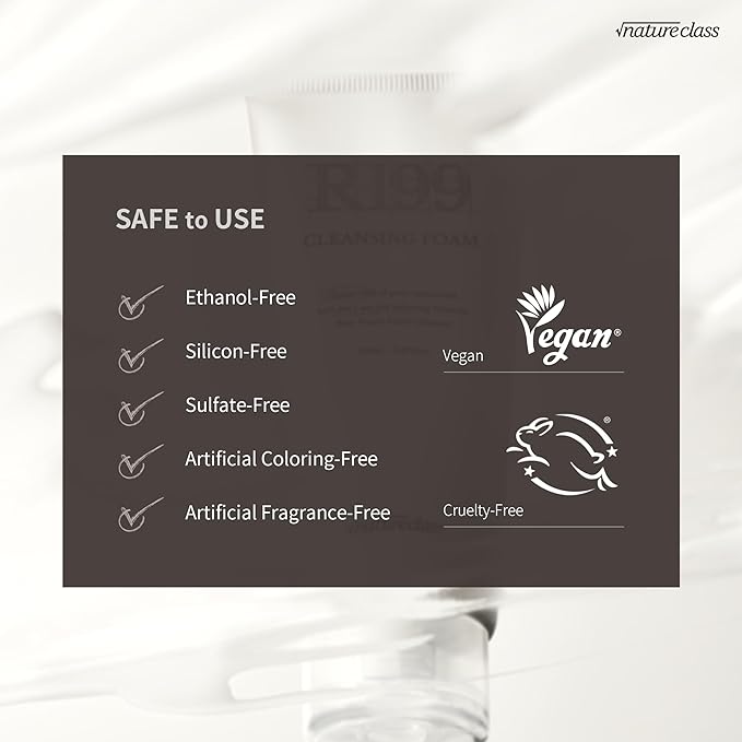 R199 Rice Enzyme Cleansing Foam – Deep Cleanser for Sensitive Skin, Blackhead & Pore Care, Double Cleansing, Aloe & Hyaluronic Acid, Korean Skin Care, Fragrance Free, 5.07 fl oz