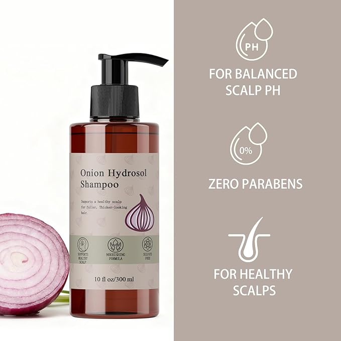 Onion Shampoo for Hair Growth, Onion Hydrosol with Rosemary, Biotin, for Stronger, Fuller and Thicker Hair, Growth Shampoo for Women and Men (1PC)
