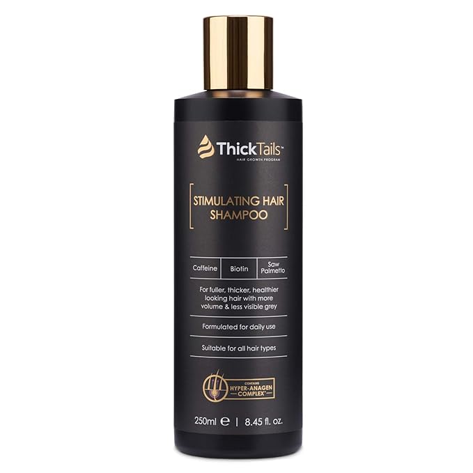 ThickTails Stimulating Hair Growth Shampoo for Women | Sulphate-Free Caffeine & Biotin Formula | Encourages Fuller-Looking Hair | Supports Scalp Health | Colour-Safe & Hydrating