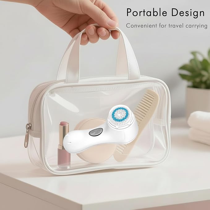 Microtree Electric Facial Cleansing Brush, Ultrasonic Vibrating Face Brush, 2 Speeds for Gentle Clean, Rechargeable Face Scrubber Exfoliator Waterproof Sonic Face Brushes for Cleansing