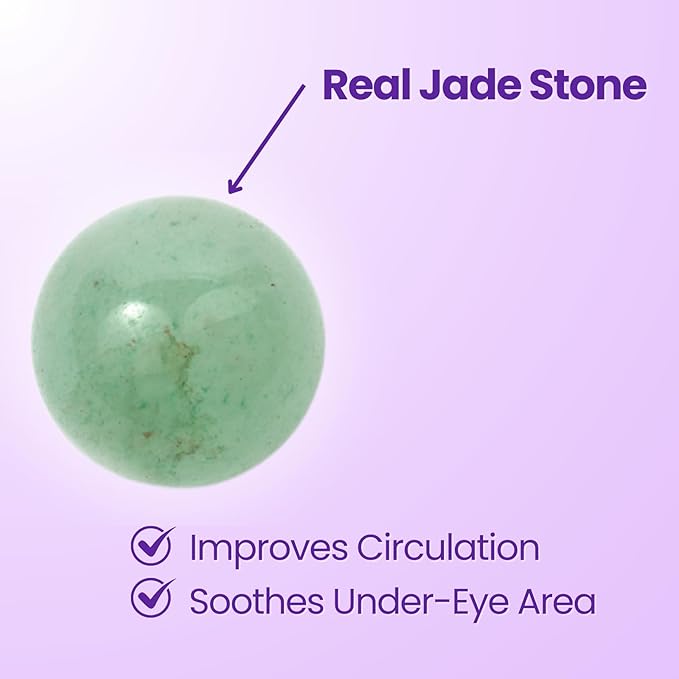 Masque Bar My Ingredients Hydrating Under Eye Serum with 360° Jade Stone Roller, Multi-peptides & Hyaluronic Acid Treats Eye Puffiness, Dark Circles- Instant Wrinkle Remover -Korean Skincare-20ml