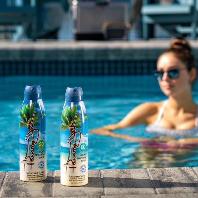 Panama Jack Explorer Duo - Travel Sunscreen Spray SPF 30 & 50 Suntan Sun Care Pack