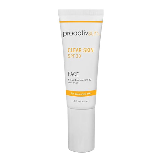 Proactiv Clear Skin Face Sunscreen Moisturizer With SPF 30 - Hydrating SPF Lotion And Sensitive Skin Sunscreen For Oily Skin And Acne-Prone Skin, Oil Free Matte Skincare Sunscreen, 1.5oz