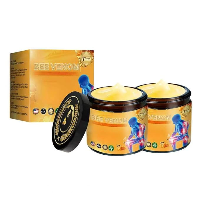 2 Pcs Bee Venom Joint Repair Cream, Throughout Release Joint Activities Muscle and Massage Relief Gel.