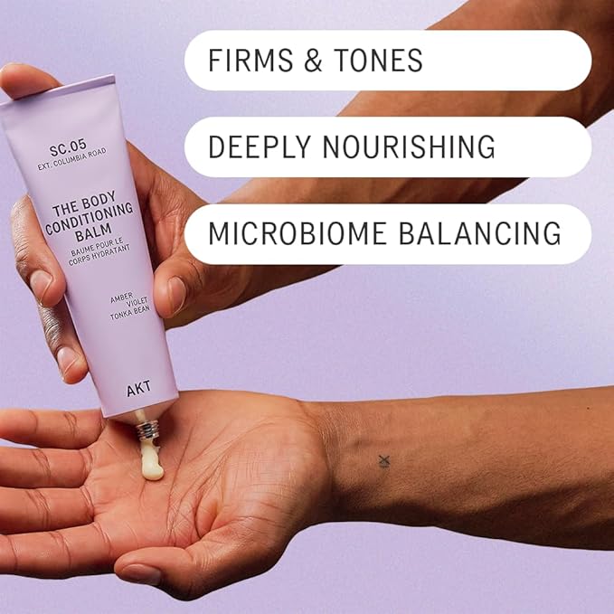 AKT The Body Conditioning Balm 3.4 Fl Oz, Firming Cream, Hydrating Balm with Olive Squalane & Lactic Acid, Vegan Moisturizer, Plastic Free, Sc.05 Columbia Road, All Genders