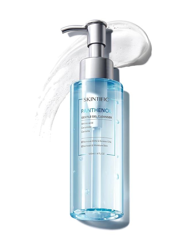 Panthenol Gentle Foaming Facial Cleanser | Daily Oil Control Face Wash for Women & Men, Soothes Troubled Skin, Amino Acid + Ceramide, Balances Skin Barrier, Smooth & Refreshed Complexion