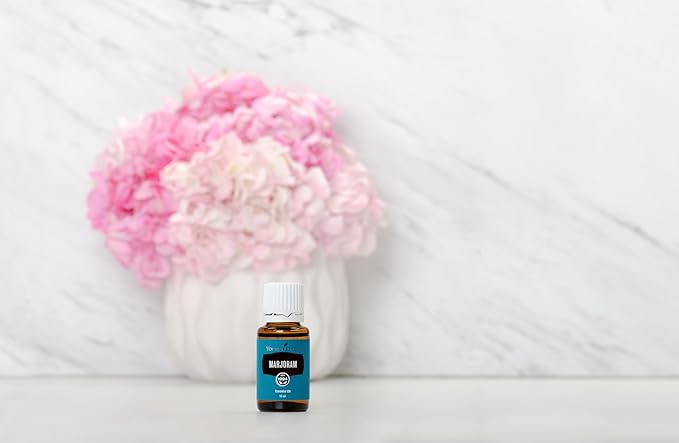 Young Living Marjoram Essential Oil - 15ml for Aromatherapy Diffusion, Massage, and Muscle Support, with Soothing Herbal Aroma for Natural Relaxation, Known as The Herb of Happiness