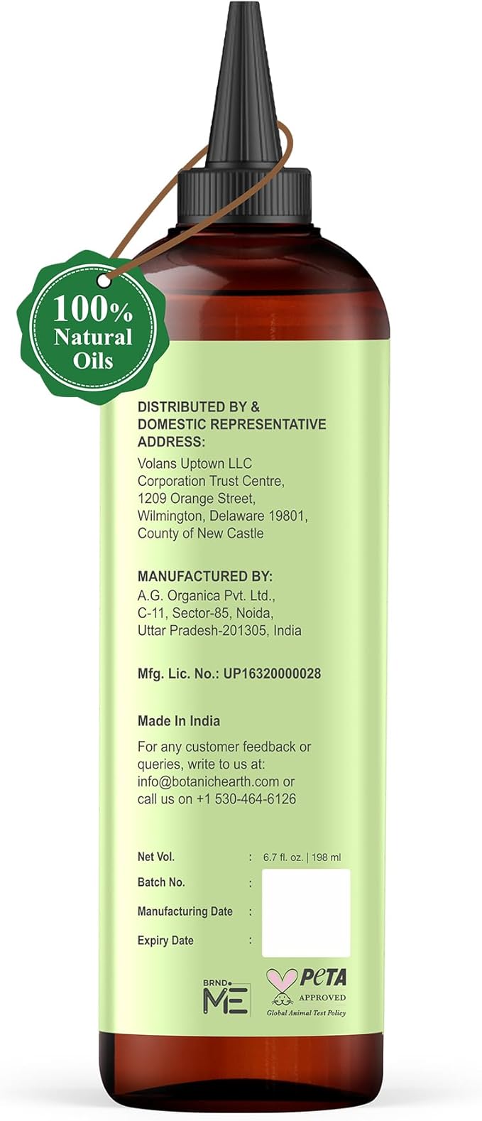 Botanic Hearth 100% Pure Rosemary Batana Oil for Hair Growth| Hair Oil Repairs Dry Damaged Hair, Strengthening, Healthier - Hair Tonic, 6.7fl oz