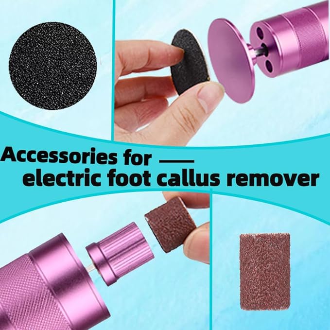 72 Sandpaper Discs (1.7'' x 1.7'' for Electric Foot File Callus Remover and 10 pcs(0.5'' x 0.5'') Sanding Rings,Sander Discs Replace Set