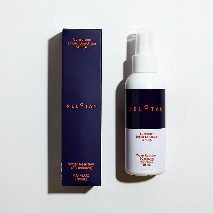 Pelotan Sports Sunscreen Spray SPF 30 (4 Fl Oz) - Lightweight, Sweat‑Resistant Sun Protection for Cyclists & Runners – Used by Pro Athletes – For Sensitive Skin