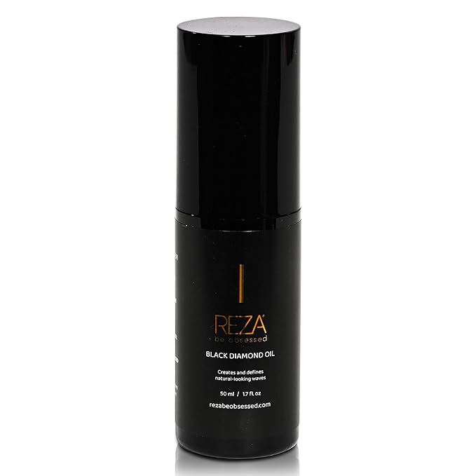Reza Black Diamond Oil: Luxury Hair Oil, Protects & Nourishes, Adds Shine, Sulfate Free, Paraben Free, Safe, Tames Frizz, Repairs Damage, for Women & Men & All Hair Types, 1.7 Fl. Oz.