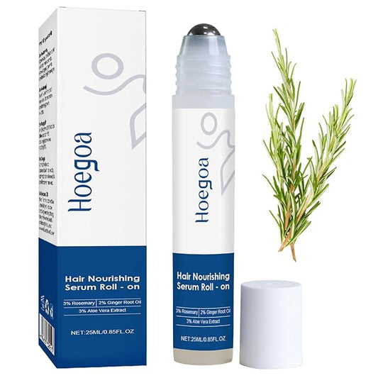 Hair Nourishing Serum Roll-On - Revitalizes & Strengthens Weak Hair to Reduce Hair Fall & Boost Growth, Daily Scalp Care Treatment with Rosemary Oil for Men & Women