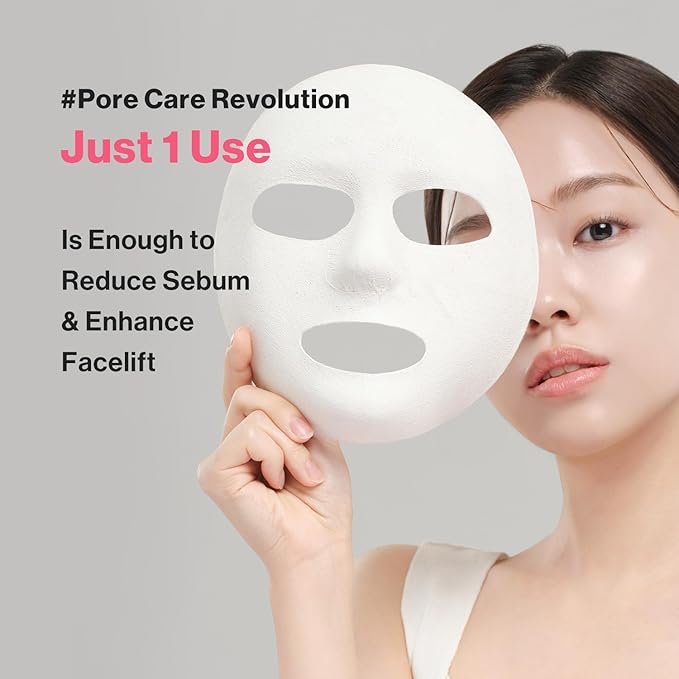 idplacosmetics ID FACE FIT PLASTER MASK EX (4 Sheets) — Kaolin Clay Sheet Mask Set for Pore-Look & Oil Control, Korean Skincare Two-Piece Dry-Down Mask for Smoother Texture & Matte Finish