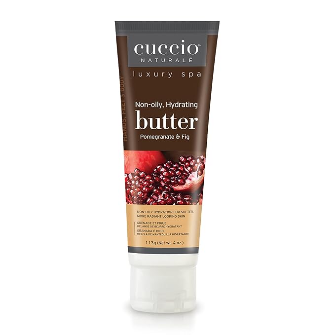 Cuccio Naturale Butter Blends -Ultra-Moisturizing, Renewing, Smoothing Scented Body Cream - Deep Hydration For Dry Skin Repair - Made With Natural Ingredients - Pomegranate & Fig - 4 Oz