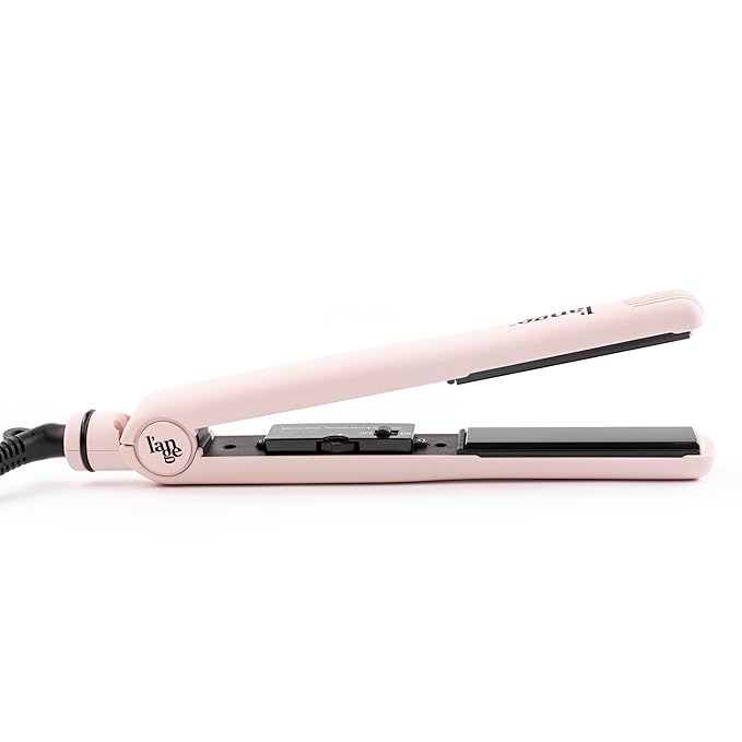 L'ANGE HAIR Aplatir Ceramic 1" Flat Iron | Adjustable Temp & Dual Voltage Hair Straightener | Tourmaline-Infused Plates for Smooth, Frizz-Free Styling | 1 Inch Styling Tool (Blush)