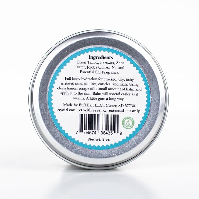 Big Crazy Buffalo Pure Bison Tallow Balm, Mineral Pool - Scents of Himalayan Sea Salt, Moss, & Freesia - Body Butter, Hydrating, Naturally Derived, Replaces Lotion - Dry, Itchy Skin