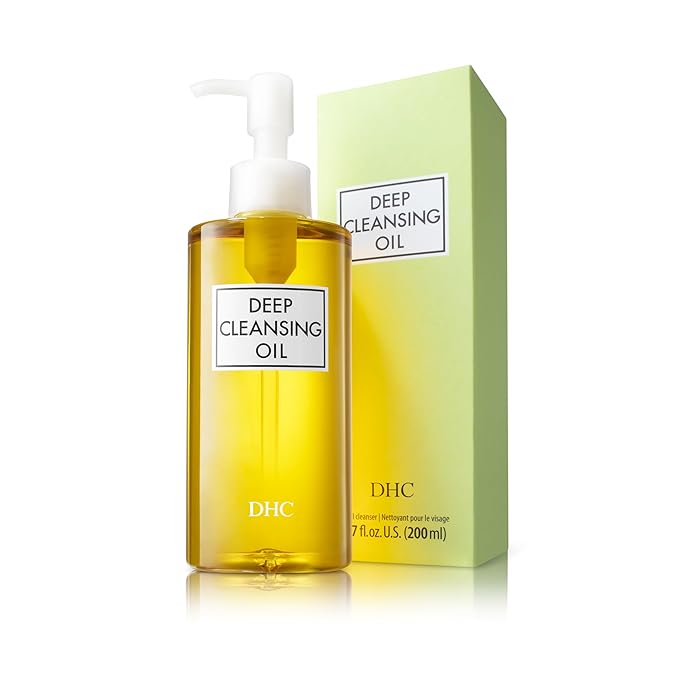 DHC Deep Cleansing Oil, Facial Cleansing Oil, Makeup Remover, Cleanses without Clogging Pores, Residue-Free, Fragrance and Colorant Free, All Skin Types, 6.7 fl. oz.