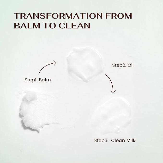 Makeup Remover & Cleanser Balm with Coconut Milk & Multi Natrual Plant Oil for Melting, Cleaning And Moisturizing For All Skin Type