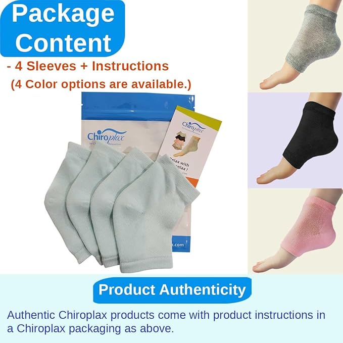 Chiroplax Vented Moisturizing Socks for Dry Cracked Heels Feet Treatment Gel Lined Spa to Repair Heal Soften Calluses Overnight, 2 Pairs (Black)