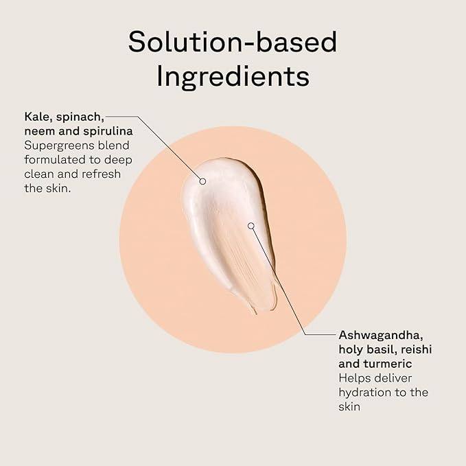 Acure Ultra Hydrating Green Juice Face Cleanser - Superfood Cleanser, Green Face Wash for Women & Men, Clean Skin Formula with Spinach, Blackhead Remover, Pore Scrub, Facial Cleansing Foam - 4 fl oz