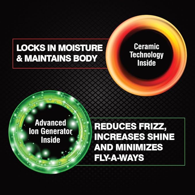 CHI Volumizer 4-in-1 Blowout Brush, Hair Dryer Creates Smooth, Silky & Shiny Hair, Four Interchangeable Attachments For Versatile Styling, Black