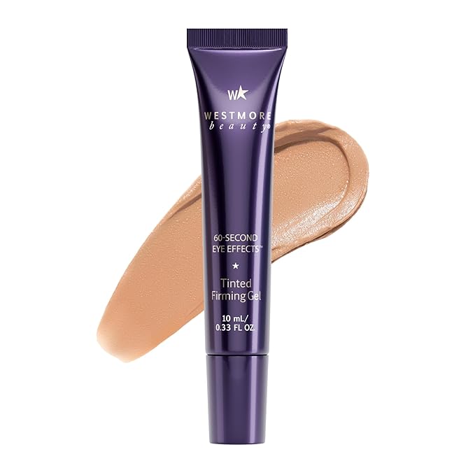 Westmore Beauty 60 Second Effects Tinted Firming Gel - Under Eye Cream For Puffiness And Bags Under Eyes - 20 mL Medium to Deep - 0.68 Fl Oz