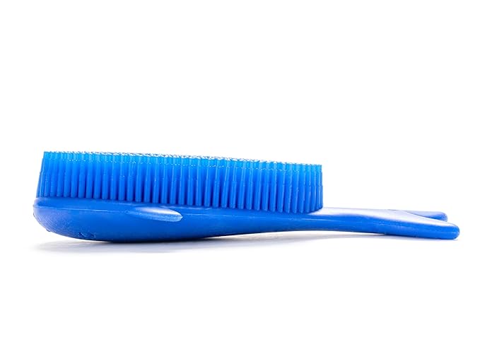 Premium Sensory Brush for Kids or Autism,Soft Silicone Body Scrubber,2 in 1 Sensory Room Occupational Therapy Sensory Brushes,Silicone Loofah,Pet Shower Brush Bath Brush Shampoo Brush(Whale-Blue)