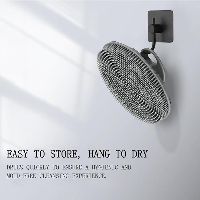 INNERNEED Food-Grade Soft Silicone Body Scrubber Shower Brush Handheld Cleansing Skin Brush, Gentle Exfoliating and Lather Well (Pack of 4)