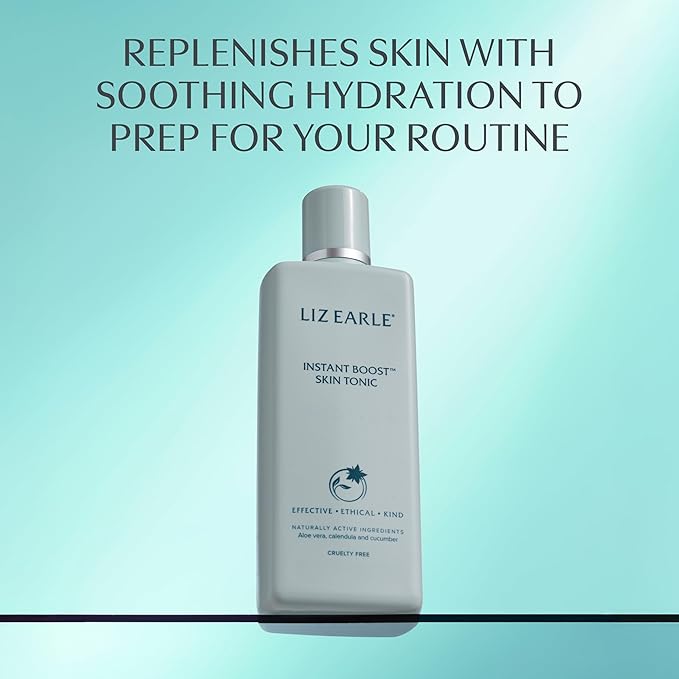 Liz Earle Instant Boost Skin Tonic Face Toner - Hydrating Facial Toner for Dry Skin Enriched with Aloe Vera, Soothing Calendula & Vitamin E to Refresh and Revitalize Complexion (200 ml)