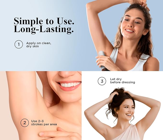 Lightened Natural Deodorant for Women & Men - Aluminum Free, Organic Ingredients, Skin-Brightening Formula - 24-Hour Odor Protection, Unisex, Alcohol-Free (75ml Roll-On)