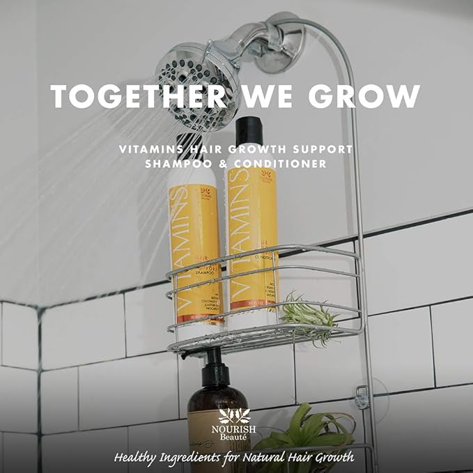 Nourish Beaute Vitamins Shampoo for Hair Loss that Promotes Hair Regrowth, Volume and Thickening with Biotin, DHT Blockers, Antioxidants, Oils and Extracts, For Men and Women, 1 Pack, 10 Ounces