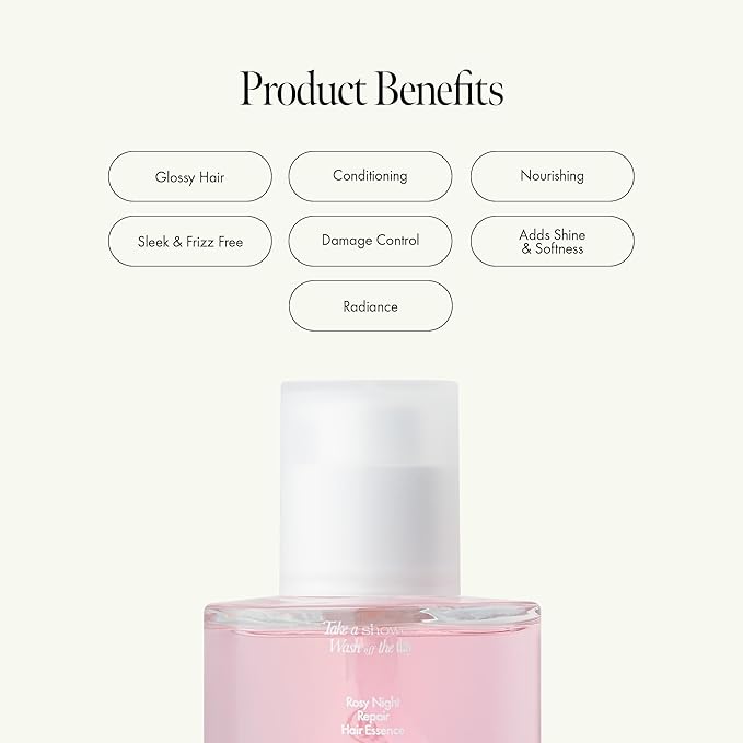 ANILLO Rosy Night Repair Hair Essence with Damask Rose Extract, Rosehip Oil, Peptide Complex for Dry, Damaged, Frizzy Hair - Musky Floral Scent, Vegan, Paraben-Free 50ml / 1.69 fl. Oz