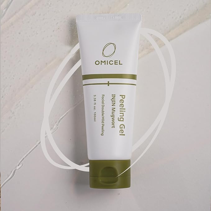 INJIN Mugwort Mild Peeling Gel - Gentle Exfoliator for Sensitive and Oily Skin | Korean Beauty Skincare Solution for Bright, Clean, and Moist Complexion