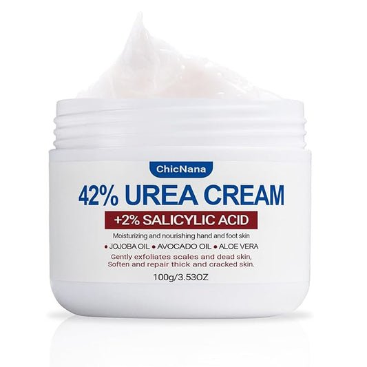 Urea Foot Cream, 42 Percent Urea Cream plus 2% Salicylic Acid Cracked Heel Repair Cream for Feet and Hand Foot Cream for Callus Remover & Nourishes Soften for Hand Foot And Body Care, 100g