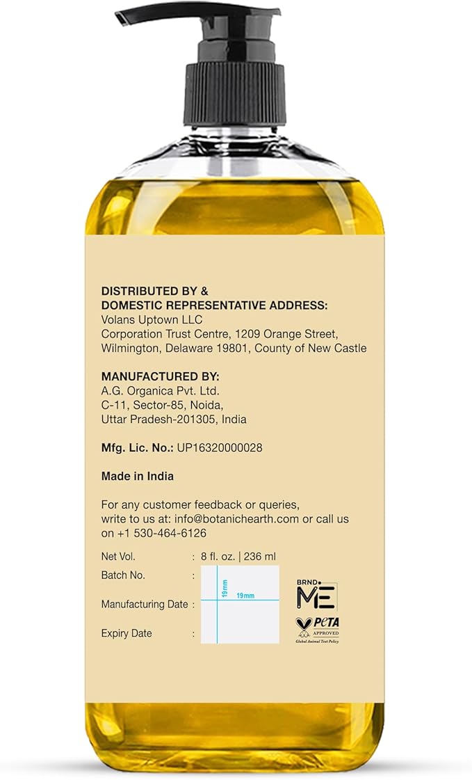 Botanic Hearth 100% Pure & Natural Castor Oil with Massager for Hair Growth (8 fl oz)| Infused with Cold Pressed Castor Hair Oil |Repairs Dry Damaged Hair, Strengthening, Healthier Hair