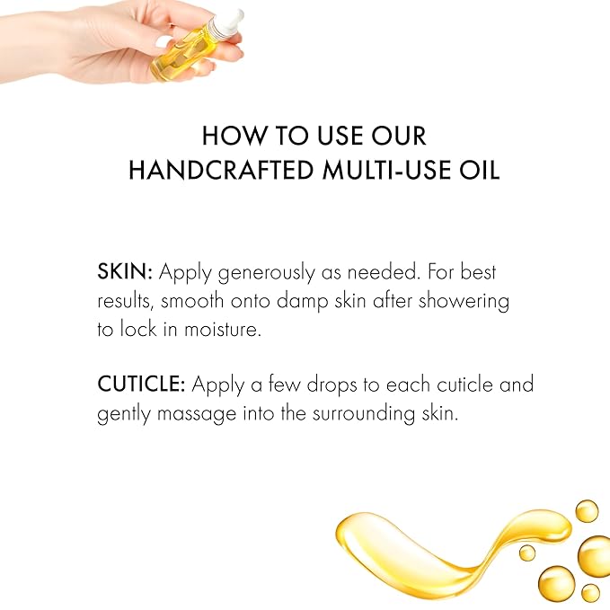 Warm Vanilla Bean Body Oil - Moisturizing Body Oil for Soft, Glowing Skin with Almond & Jojoba Oil (4 fl oz)