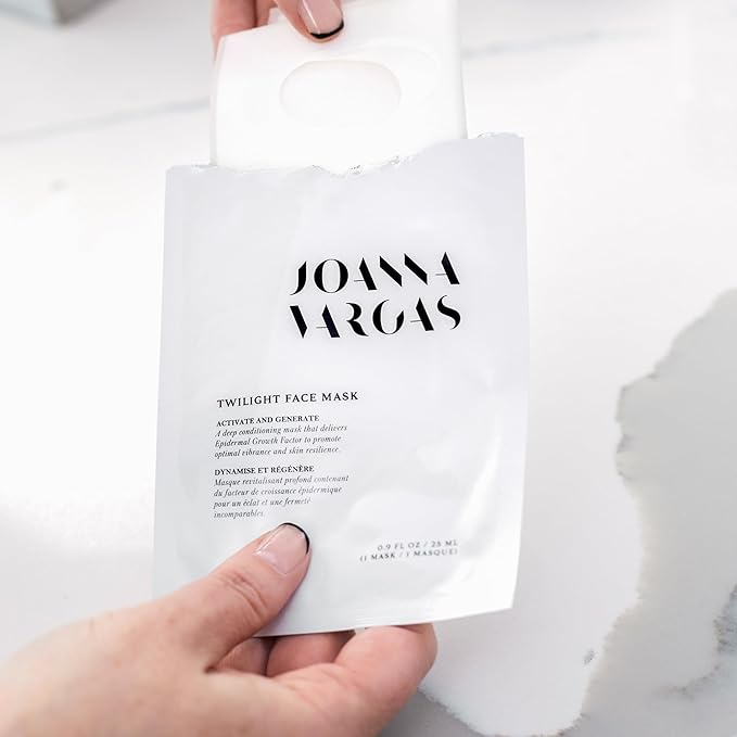 Joanna Vargas Twilight Face Mask - Hydrating Face Masks with Epidermal Growth Factor & Niacinamide - Soothing Facial Masks for Women - Repairing Sheet Mask for Enhanced Skin Barrier - Single Sheet
