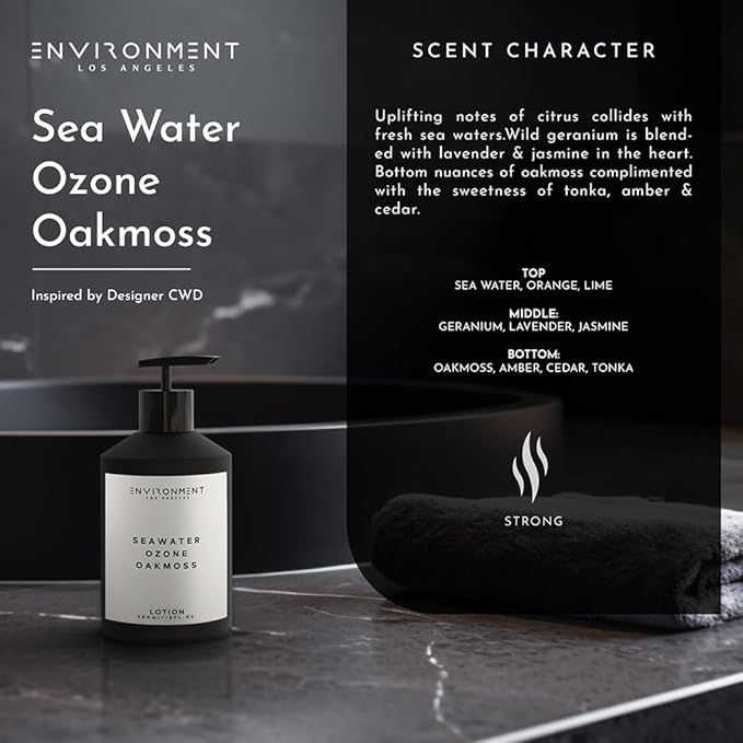 ENVIRONMENT Inspired by Designer Perfume DVDFF CW Lotion, 300ml Luxury Scented Lotion (Sea Water | Ozone | Oakmoss) Bathroom Luxury, Men & Women High-End Body Lotion, Hand Cream, Dry Skin Treatment