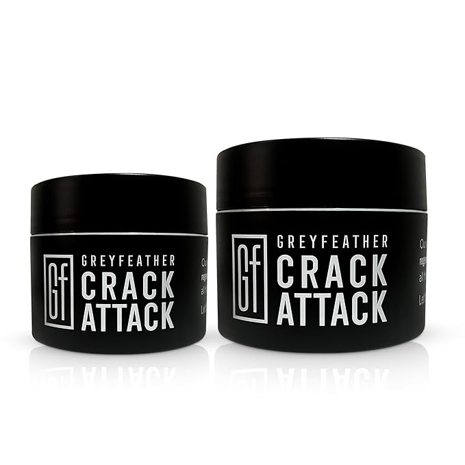 Greyfeather Crack Attack Hand Cream for Dry Cracked Hands Working Hands Cream – Travel Size Moisturizer with Shea Butter & Vitamin E – Anti Aging Hand Cream for Men & Women Non-Greasy & Fast Absorbing