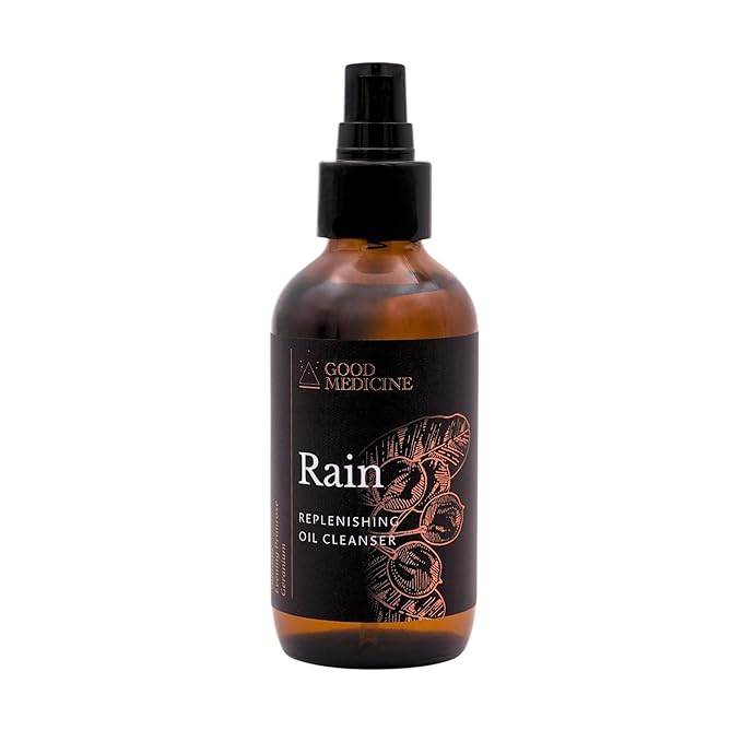 Rain Replenishing Oil Cleanser - Deeply Hydrating Oils - Wash, Clear, & Nourish your Face - Skincare for Women and Men (4 oz)