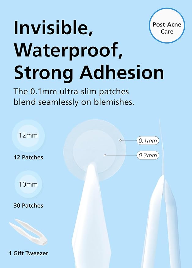 EasyDerm Beauty Patch(84 Counts) - 100% Hydrocolloid Pimple Patch for Zit Spot Care, K-beauty, Daewoong Pharmaceutical, Korean Acne Patches Stocking Stuffer Holiday Gift