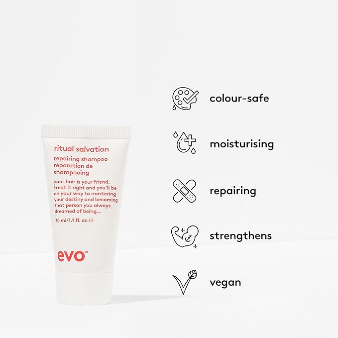 Evo The Repair Introduction Haircare Gift Set - Ritual Salvation Repairing Shampoo & Conditioner, Mane Attention Protein Treatment and Happy Campers Wearable Treatment