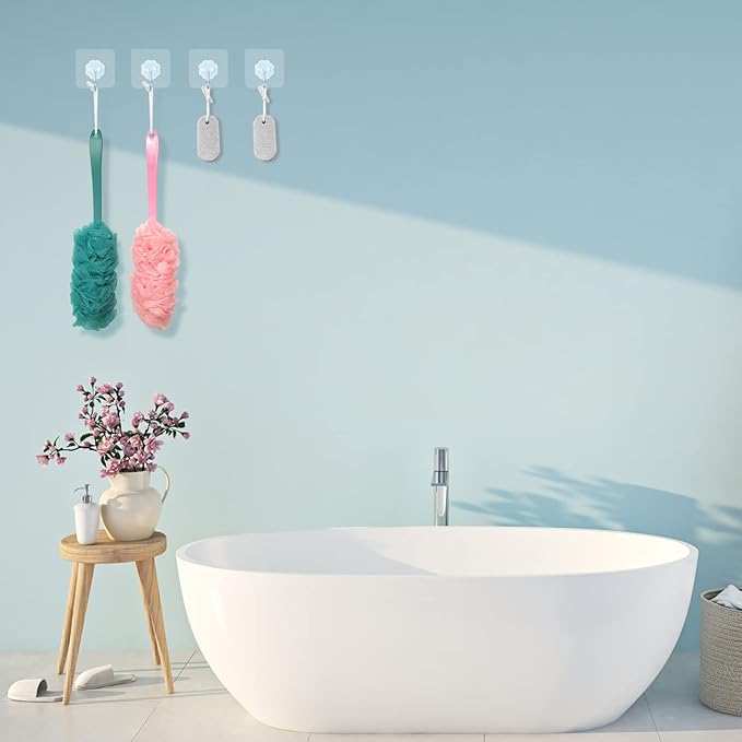 Back Scrubber for Shower, Back Brush Long Handle for Shower, Soft Nylon Mesh Sponge for Shower, Loofah On a Stick for Men Women, Exfoliating Scrub Cleaning Luffa for Elderly